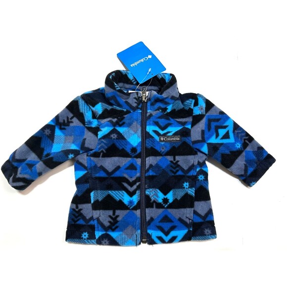 NWT Columbia Baby Jacket Infant 0-3M Castle Dale Full Zip Fleece Sweater Blue - Picture 1 of 7